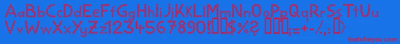 Ball ffy Font – Red Fonts on Blue Background