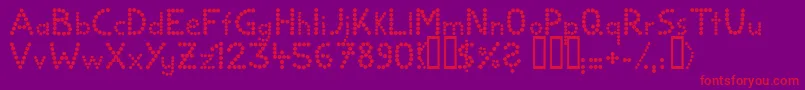Ball ffy Font – Red Fonts on Purple Background