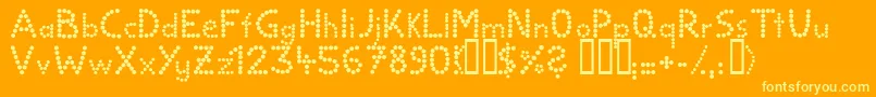 Ball ffy Font – Yellow Fonts on Orange Background