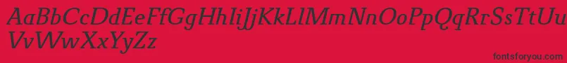 NovelloProItalic Font – Black Fonts on Red Background