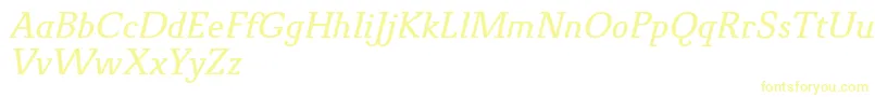 NovelloProItalic-Schriftart – Gelbe Schriften