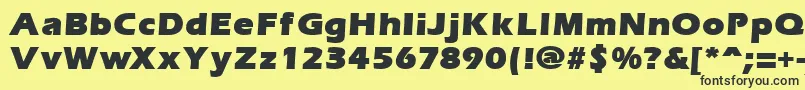 ErgoemildblackRegular Font – Black Fonts on Yellow Background