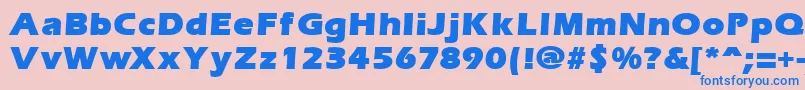 ErgoemildblackRegular Font – Blue Fonts on Pink Background