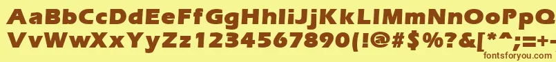 ErgoemildblackRegular Font – Brown Fonts on Yellow Background