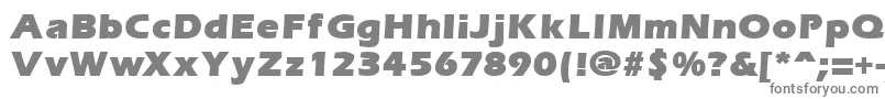 ErgoemildblackRegular-fontti – harmaat kirjasimet valkoisella taustalla