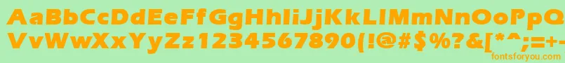 ErgoemildblackRegular Font – Orange Fonts on Green Background