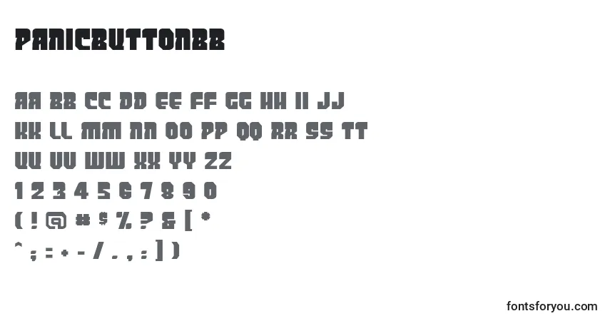 Panicbuttonbb Font – alphabet, numbers, special characters