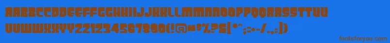 Panicbuttonbb Font – Brown Fonts on Blue Background