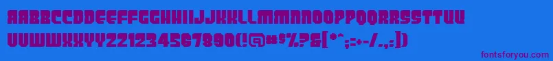 Panicbuttonbb Font – Purple Fonts on Blue Background