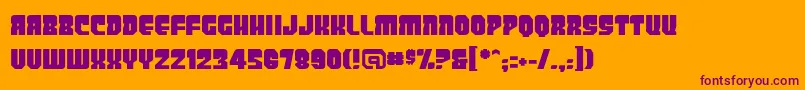Panicbuttonbb Font – Purple Fonts on Orange Background