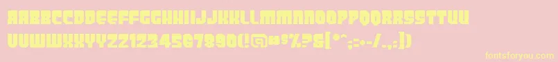 Panicbuttonbb-Schriftart – Gelbe Schriften auf rosa Hintergrund