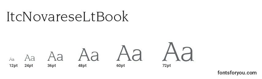 Размеры шрифта ItcNovareseLtBook
