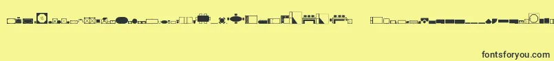 Шрифт HomeplanningRegular – чёрные шрифты на жёлтом фоне