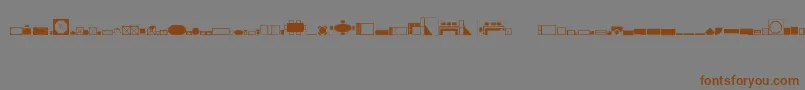 HomeplanningRegular-Schriftart – Braune Schriften auf grauem Hintergrund
