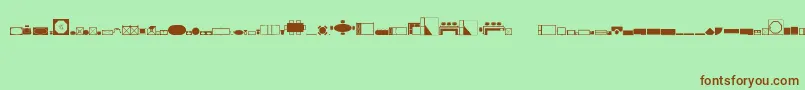 HomeplanningRegular Font – Brown Fonts on Green Background