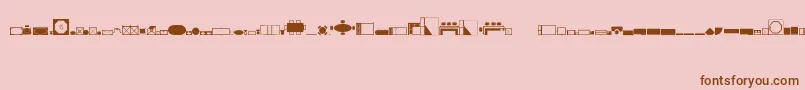 fuente HomeplanningRegular – Fuentes Marrones Sobre Fondo Rosa