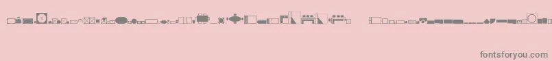 Fonte HomeplanningRegular – fontes cinzas em um fundo rosa