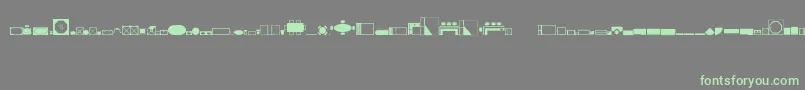 HomeplanningRegular-Schriftart – Grüne Schriften auf grauem Hintergrund