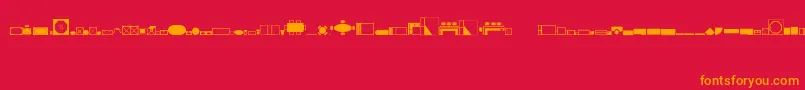HomeplanningRegular Font – Orange Fonts on Red Background