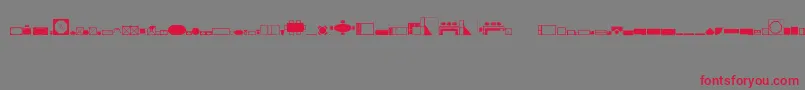 HomeplanningRegular-Schriftart – Rote Schriften auf grauem Hintergrund