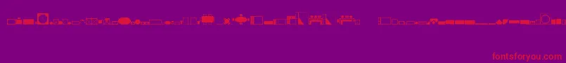 Шрифт HomeplanningRegular – красные шрифты на фиолетовом фоне