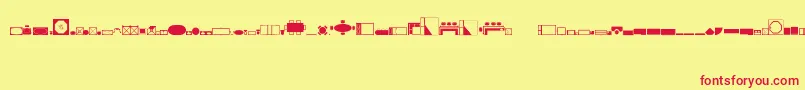 HomeplanningRegular Font – Red Fonts on Yellow Background