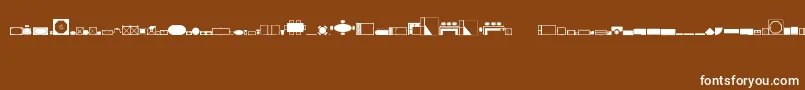 Шрифт HomeplanningRegular – белые шрифты на коричневом фоне