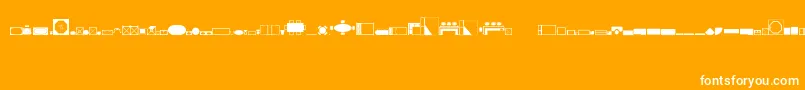HomeplanningRegular Font – White Fonts on Orange Background