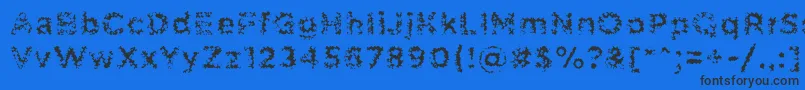 PabellonaCTriplex-Schriftart – Schwarze Schriften auf blauem Hintergrund