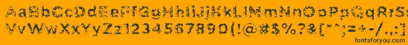 PabellonaCTriplex-Schriftart – Schwarze Schriften auf orangefarbenem Hintergrund