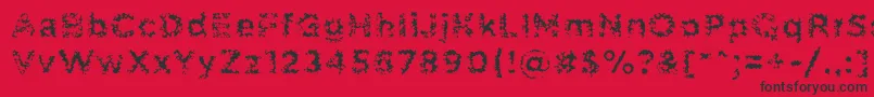 PabellonaCTriplex Font – Black Fonts on Red Background