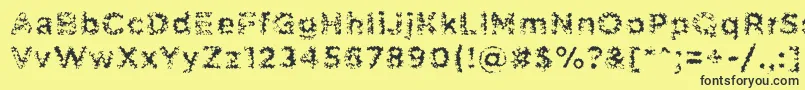 PabellonaCTriplex Font – Black Fonts on Yellow Background