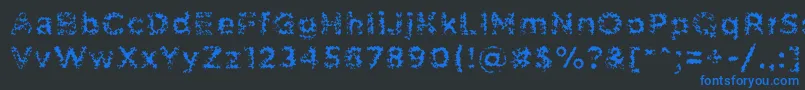 PabellonaCTriplex Font – Blue Fonts on Black Background