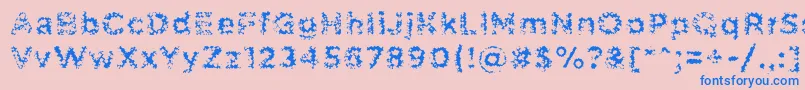 PabellonaCTriplex Font – Blue Fonts on Pink Background