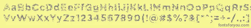 PabellonaCTriplex Font – Gray Fonts on Yellow Background