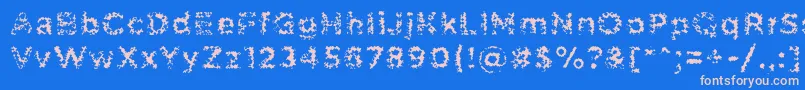 PabellonaCTriplex Font – Pink Fonts on Blue Background