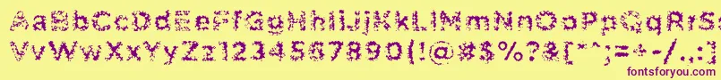 PabellonaCTriplex Font – Purple Fonts on Yellow Background