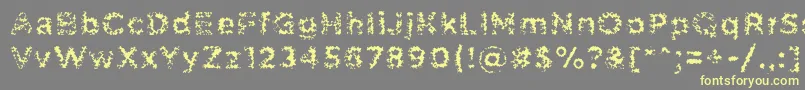 PabellonaCTriplex Font – Yellow Fonts on Gray Background