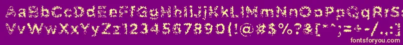 PabellonaCTriplex Font – Yellow Fonts on Purple Background