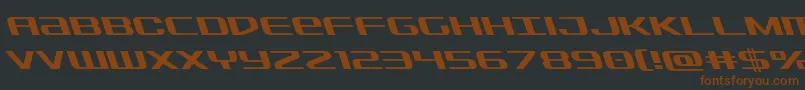 Sdfleft-fontti – ruskeat fontit mustalla taustalla
