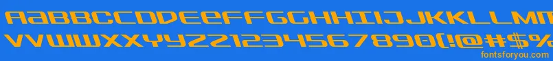 Sdfleft Font – Orange Fonts on Blue Background