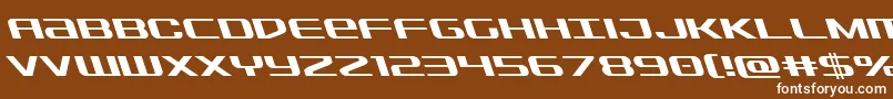 Czcionka Sdfleft – białe czcionki na brązowym tle