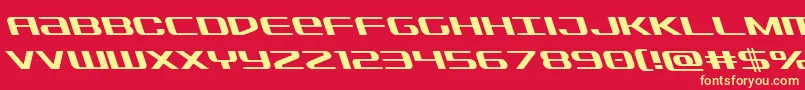 Sdfleft Font – Yellow Fonts on Red Background