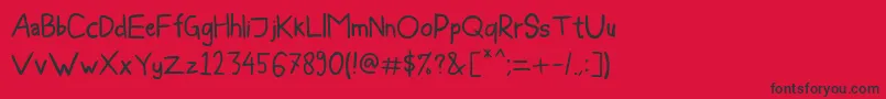 BleeGuysEs Font – Black Fonts on Red Background
