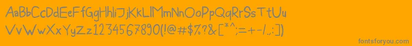 BleeGuysEs Font – Gray Fonts on Orange Background