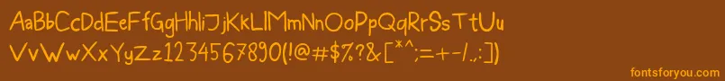 BleeGuysEs Font – Orange Fonts on Brown Background