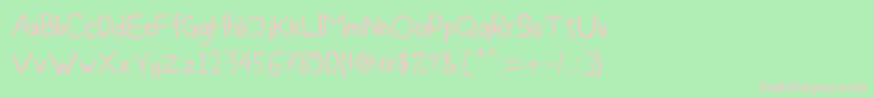 BleeGuysEs Font – Pink Fonts on Green Background