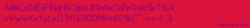 BleeGuysEs Font – Purple Fonts on Red Background