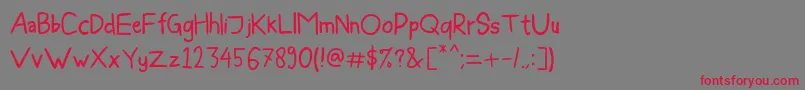 BleeGuysEs Font – Red Fonts on Gray Background