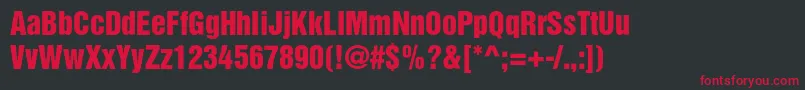 Bastionkontrastaltc Font – Red Fonts on Black Background